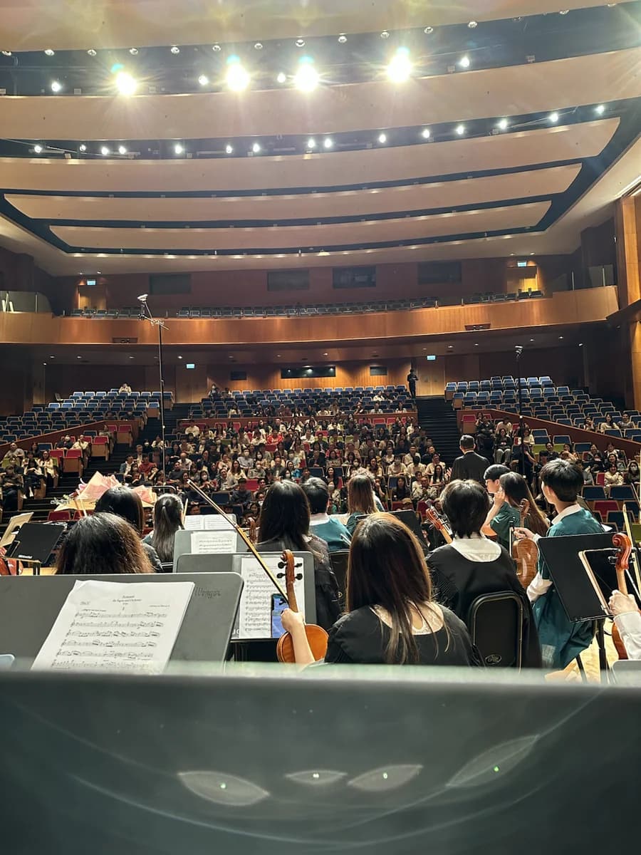 The concert hall at HKU seen from the woodwind section